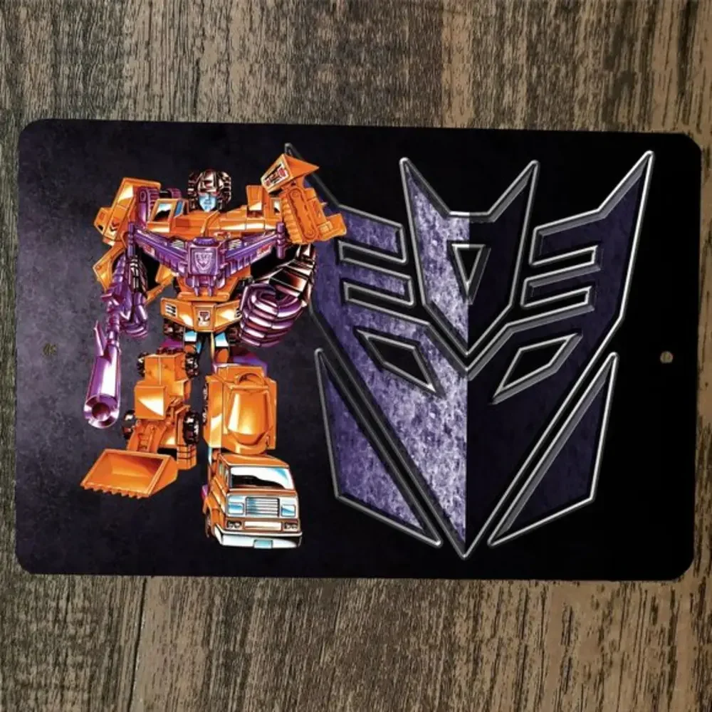 G2 Orange Decepticon Devastator‎ 8x12 Metal Wall Sign Poster Transformers